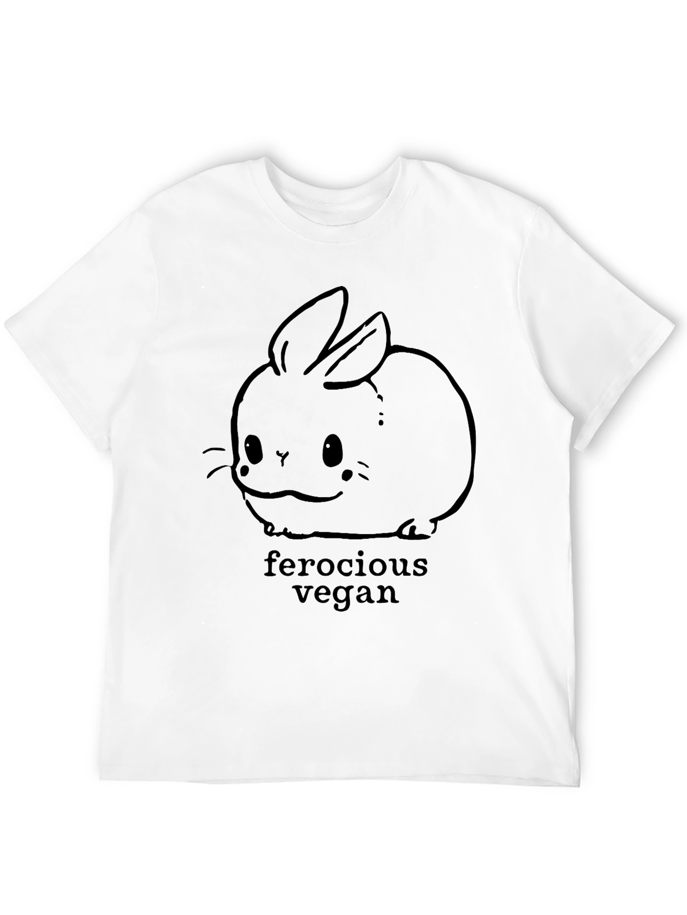 Ferocious Vegan Bunny Graphic T-Shirt