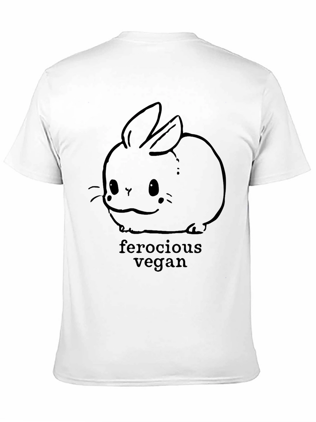 Ferocious Vegan Bunny Graphic T-Shirt