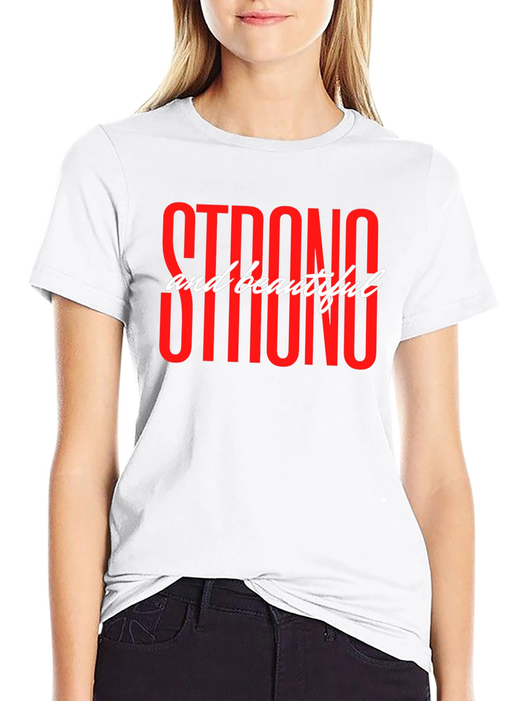 Strong and Beautiful Graphic T-Shirt - Black
