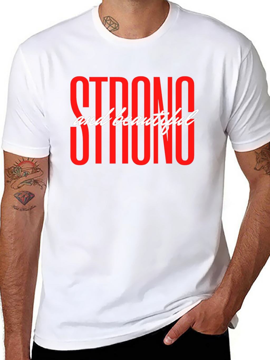 Strong and Beautiful Graphic T-Shirt - Black