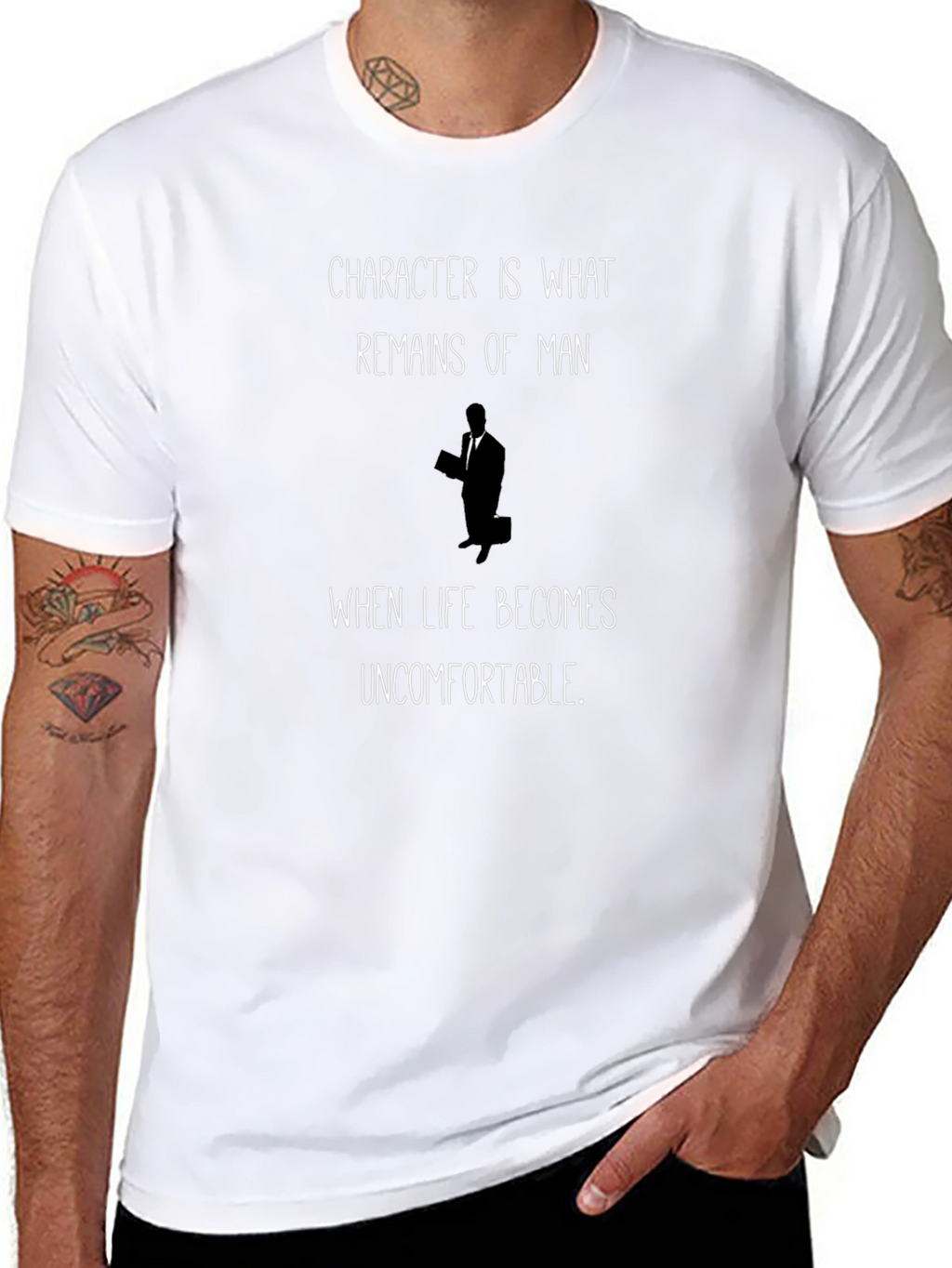 Character Quote Black Graphic T-Shirt