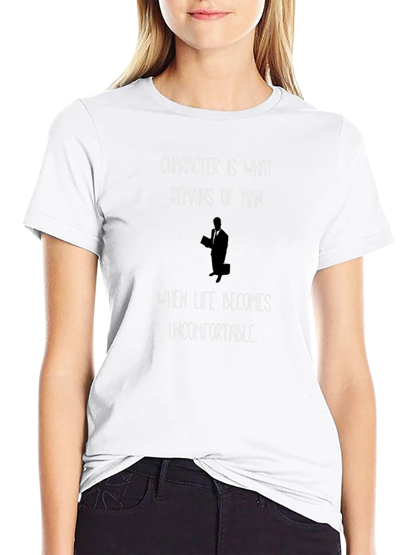 Character Quote Black Graphic T-Shirt