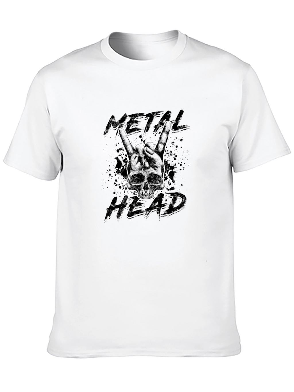 Metal Head Skull Graphic T-Shirt - Black