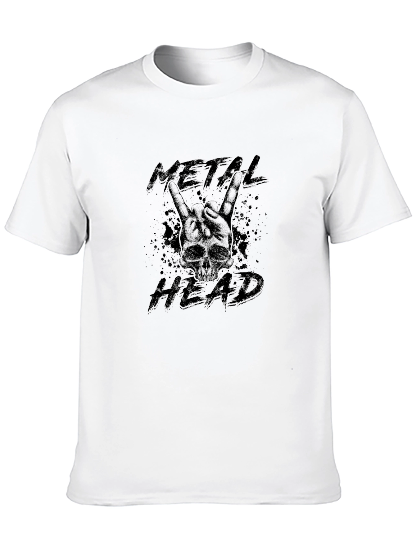 Metal Head Skull Graphic T-Shirt - Black