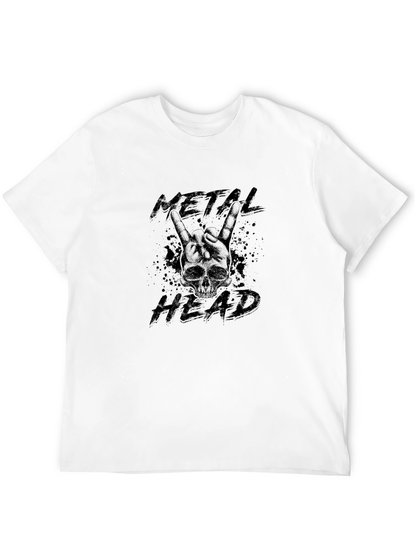 Metal Head Skull Graphic T-Shirt - Black