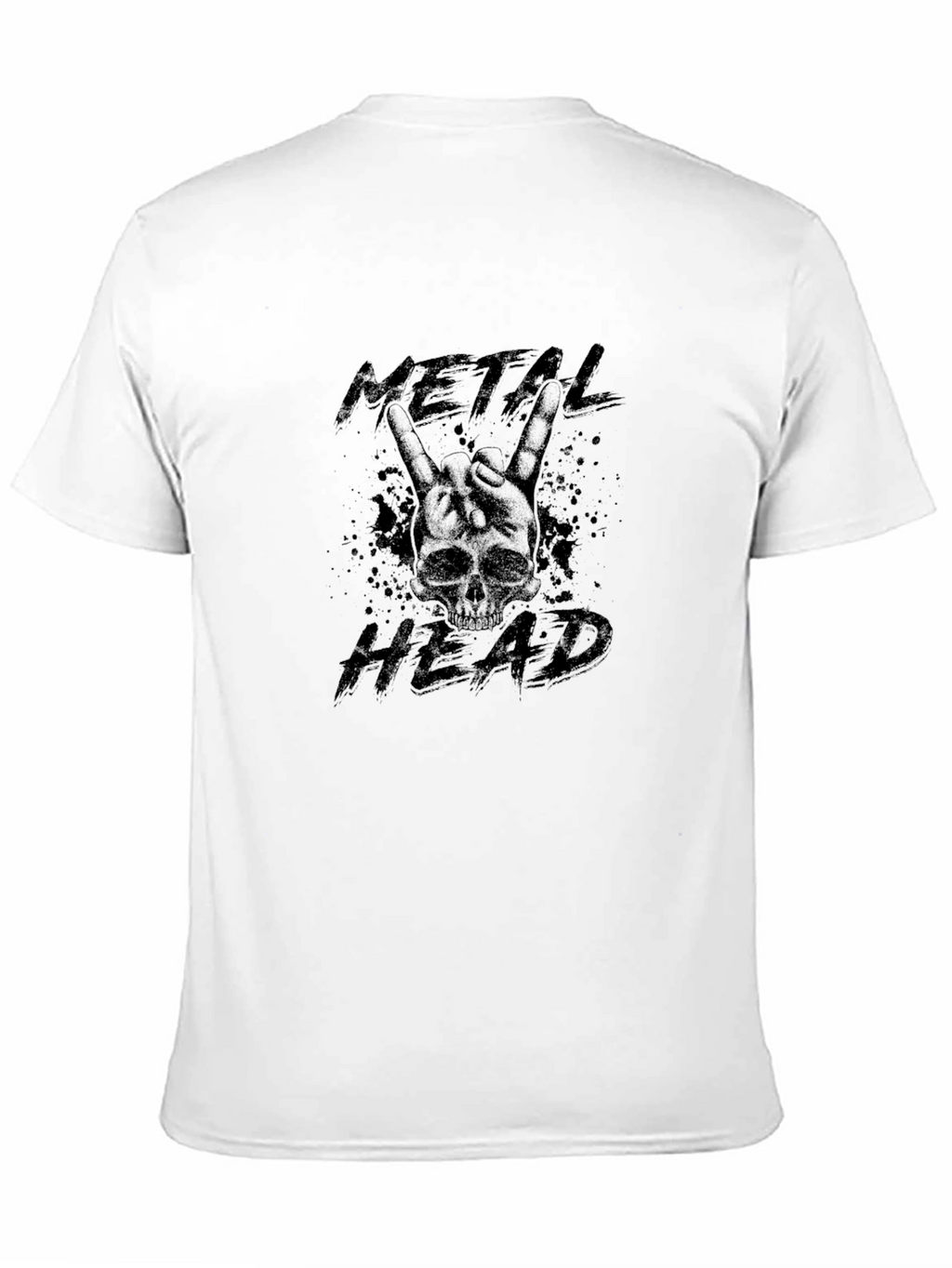 Metal Head Skull Graphic T-Shirt - Black