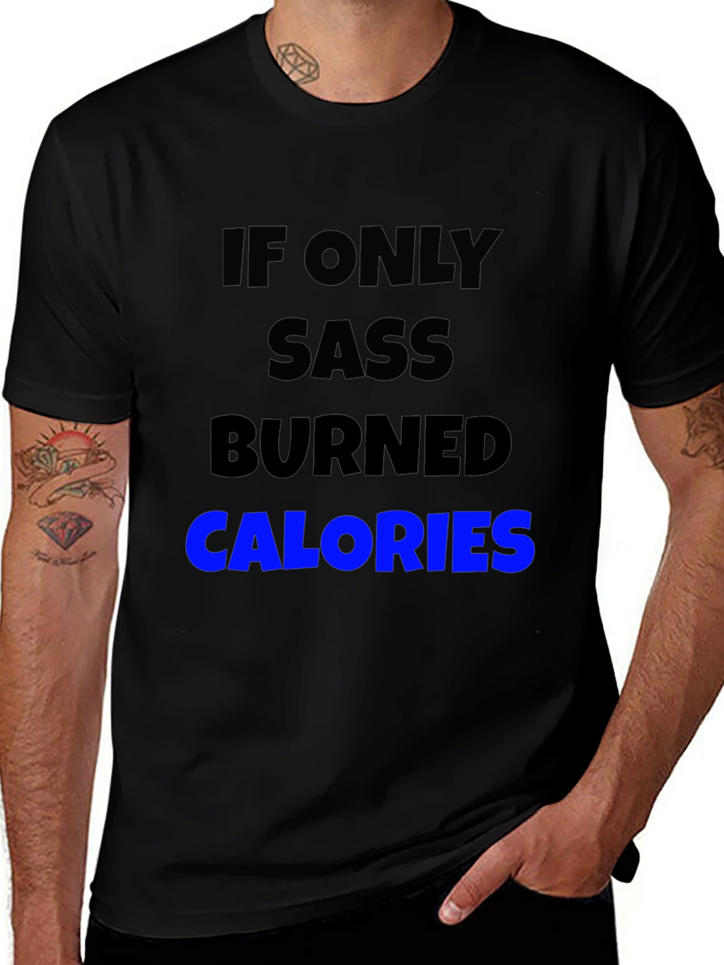 Sass Burns Calories Graphic Tee