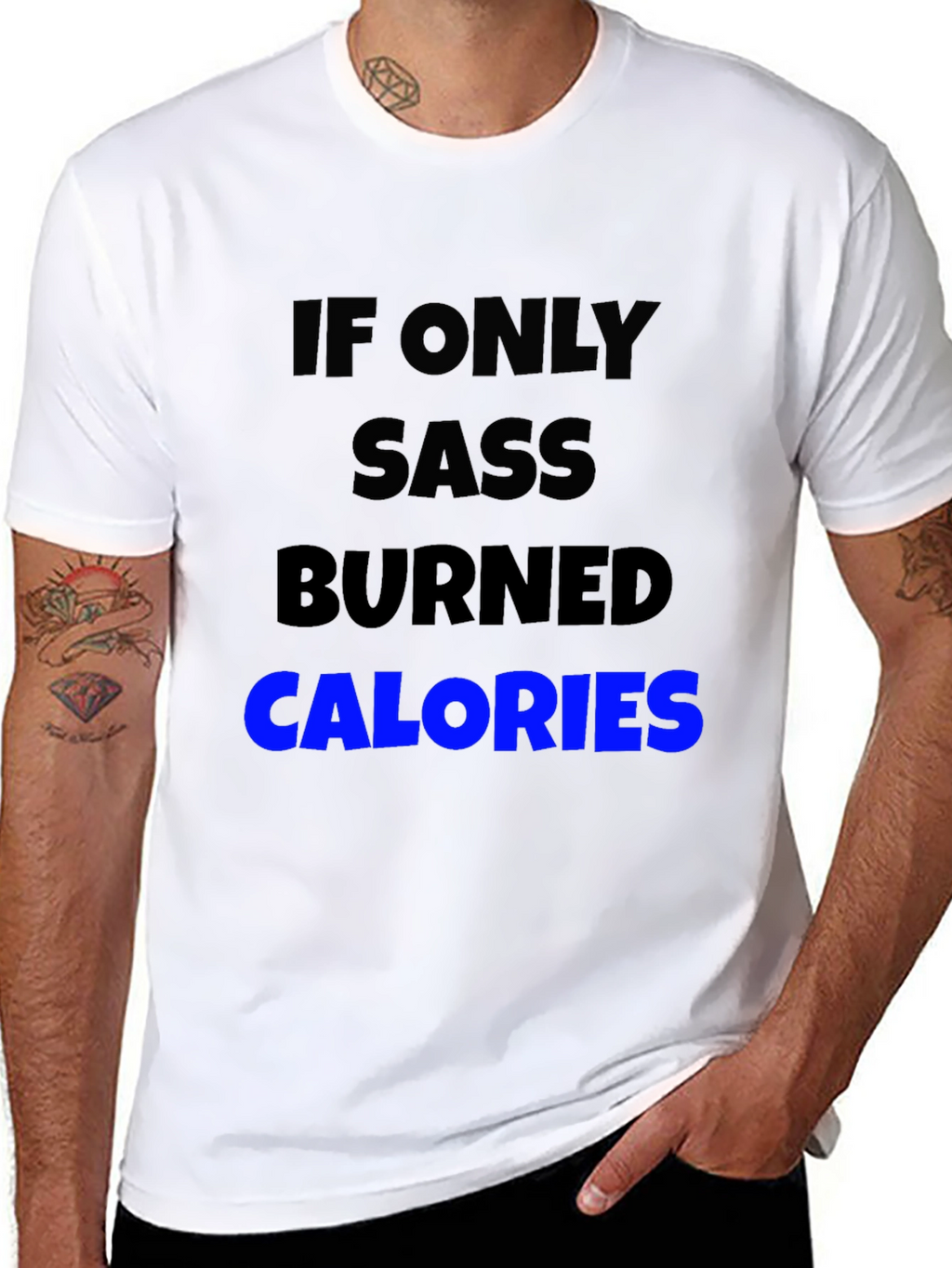Sass Burns Calories Graphic Tee