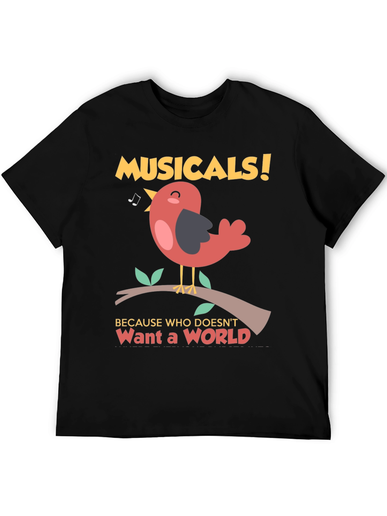 Musical Bird T-Shirt -  Want a World Tee