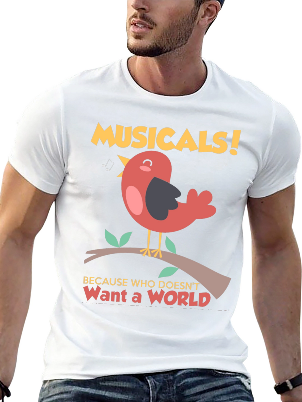 Musical Bird T-Shirt -  Want a World Tee