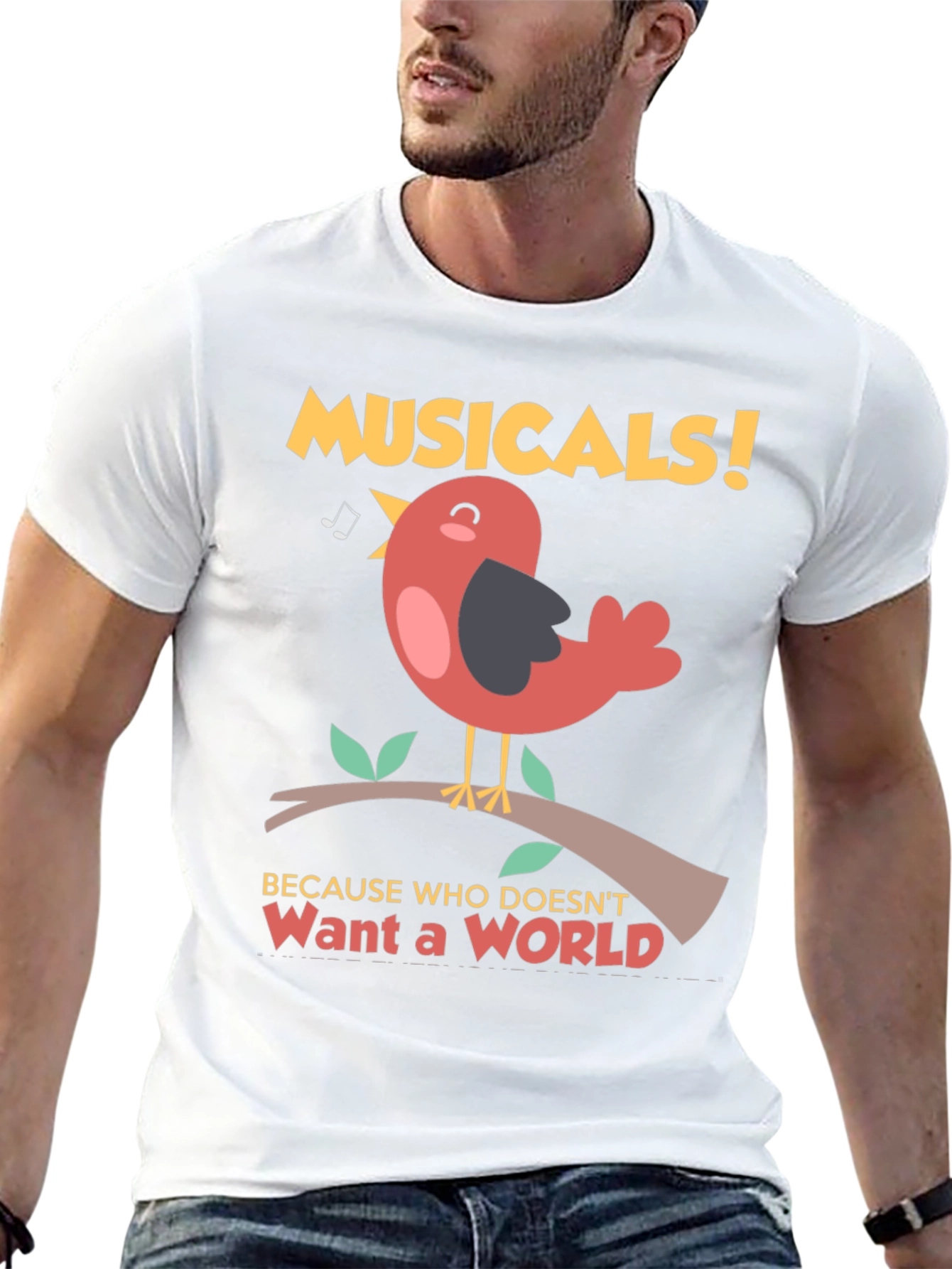 Musical Bird T-Shirt -  Want a World Tee