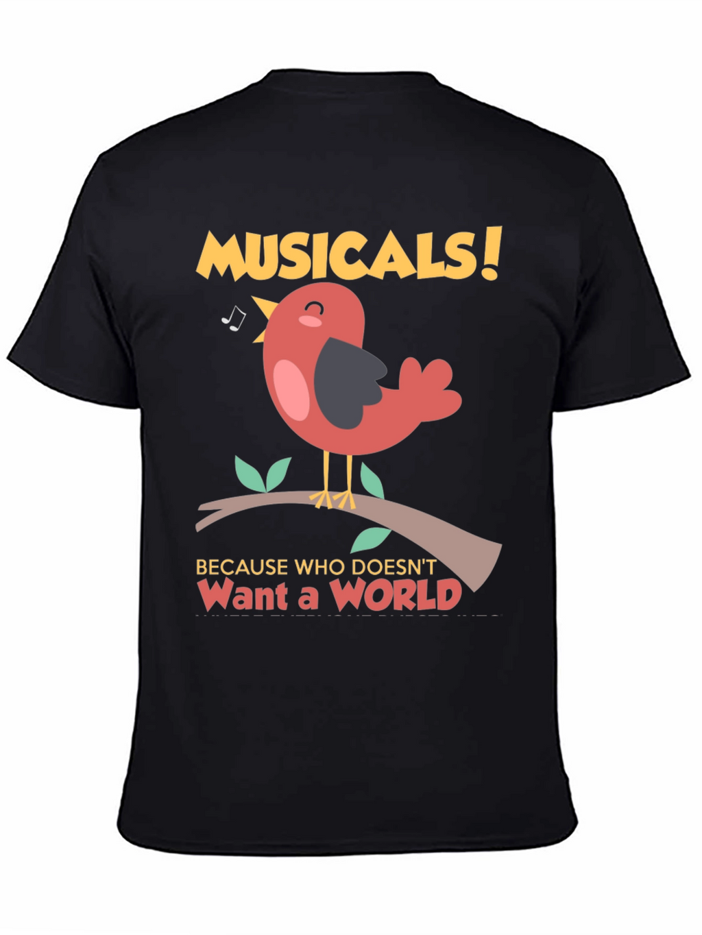 Musical Bird T-Shirt -  Want a World Tee