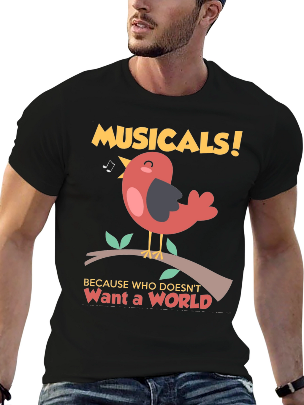 Musical Bird T-Shirt -  Want a World Tee