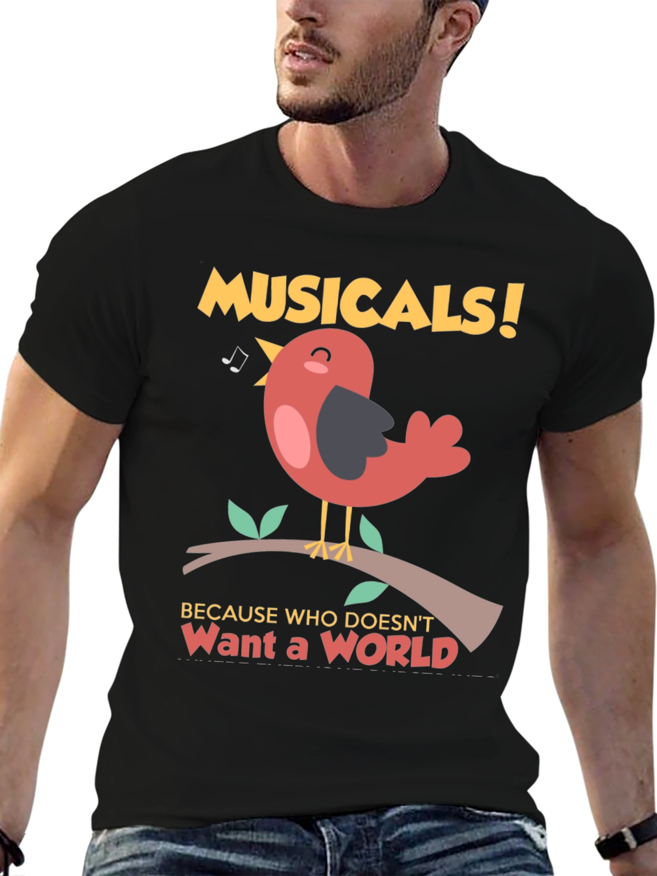 Musical Bird T-Shirt -  Want a World Tee