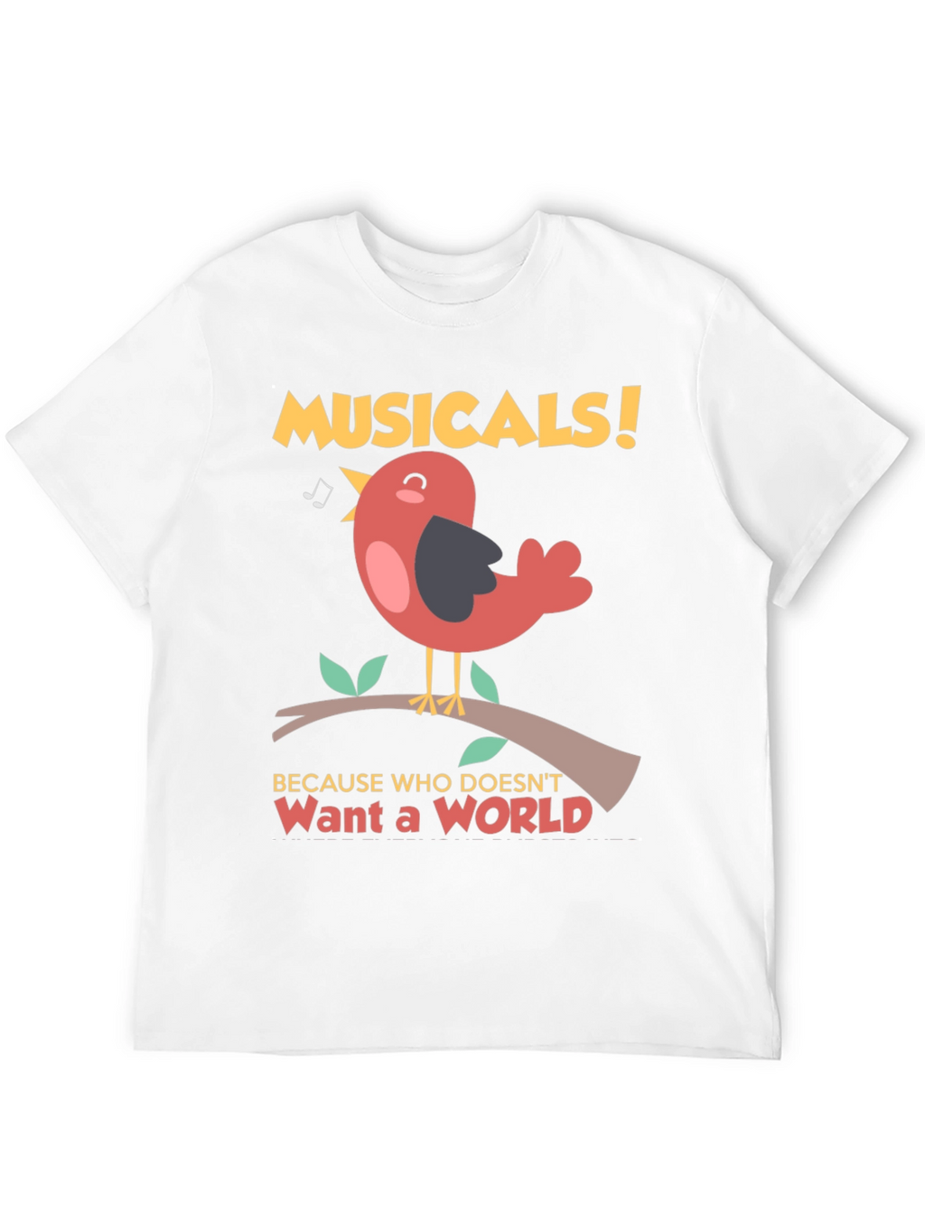 Musical Bird T-Shirt -  Want a World Tee