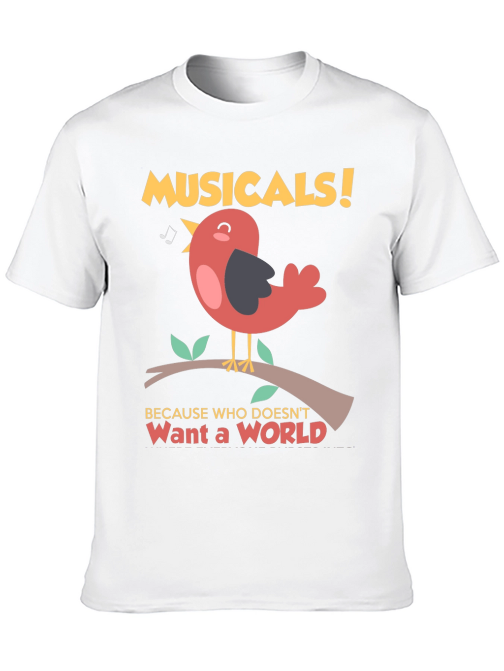 Musical Bird T-Shirt -  Want a World Tee