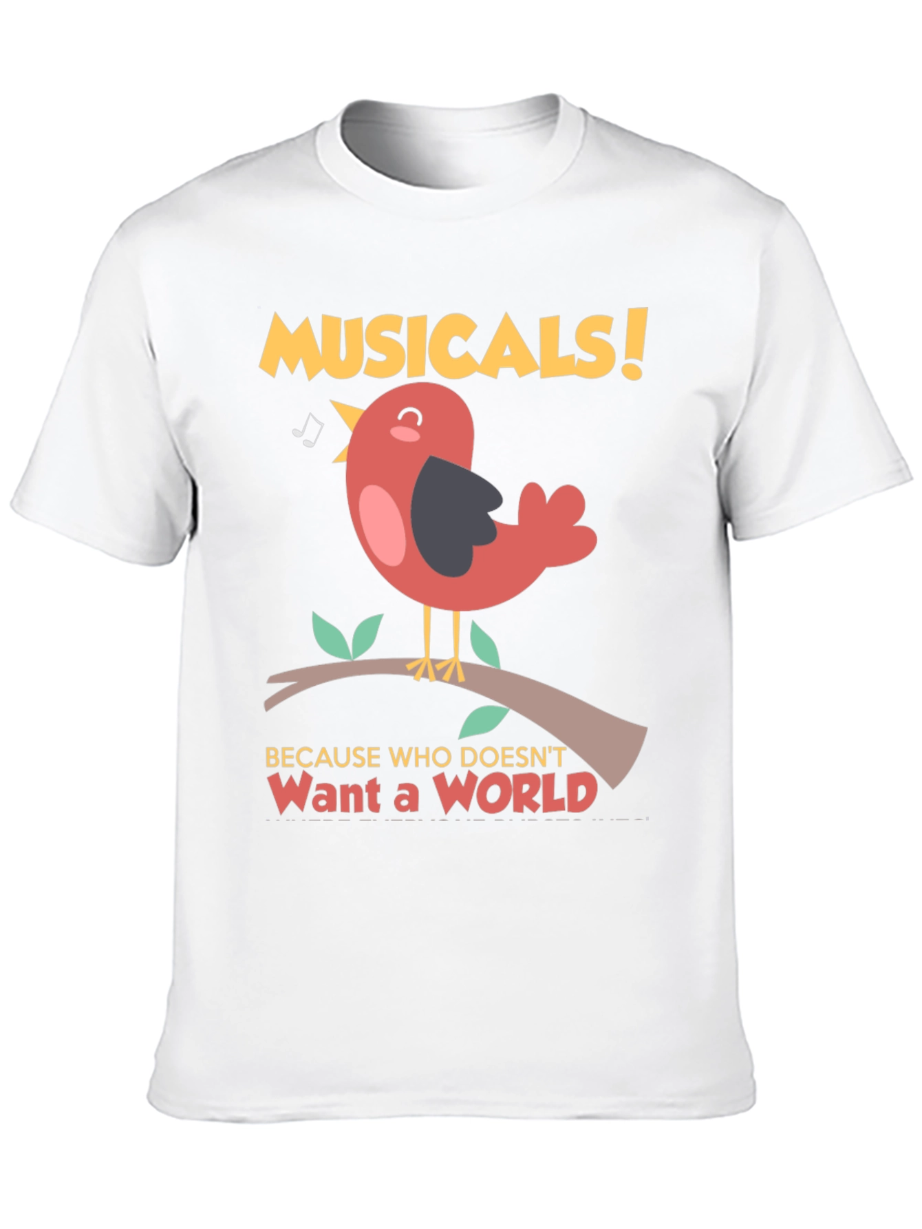 Musical Bird T-Shirt -  Want a World Tee