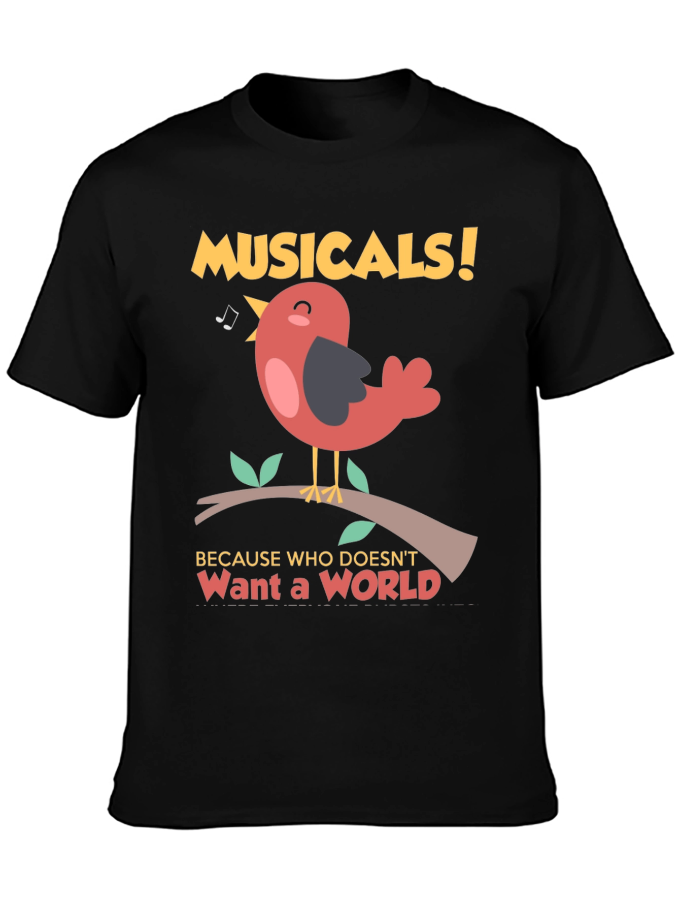 Musical Bird T-Shirt -  Want a World Tee