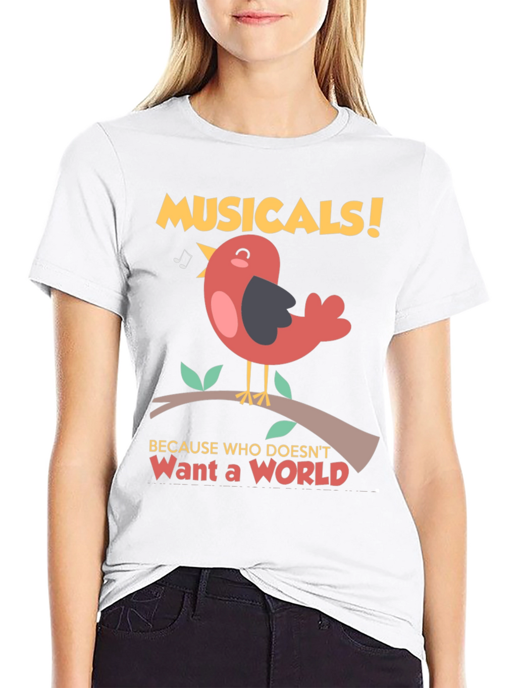 Musical Bird T-Shirt -  Want a World Tee