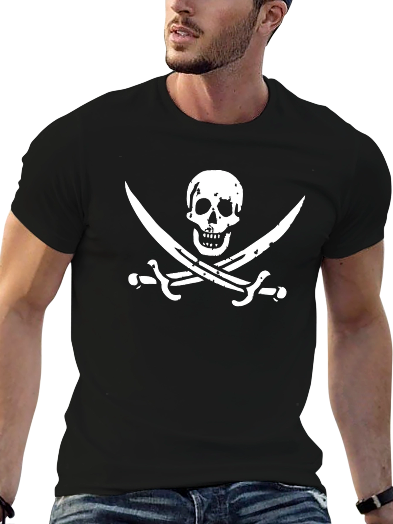 Pirate Skull & Swords Graphic T-Shirt