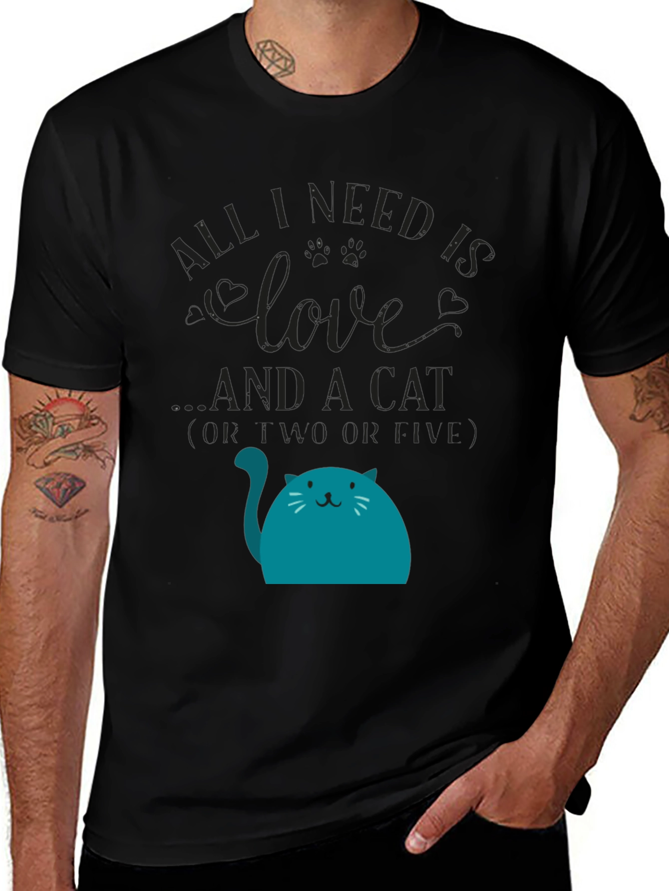 Cat Lover Tee: All I Need is Love and a Cat T-Shirt