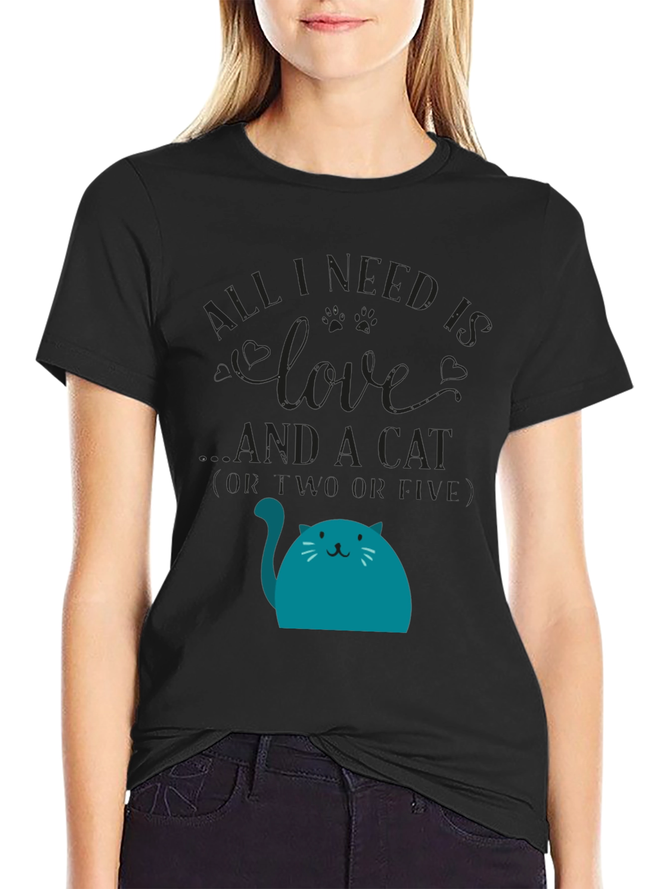 Cat Lover Tee: All I Need is Love and a Cat T-Shirt