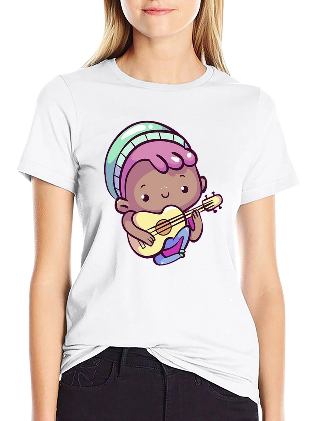 Cartoon Guitar Player T-Shirt