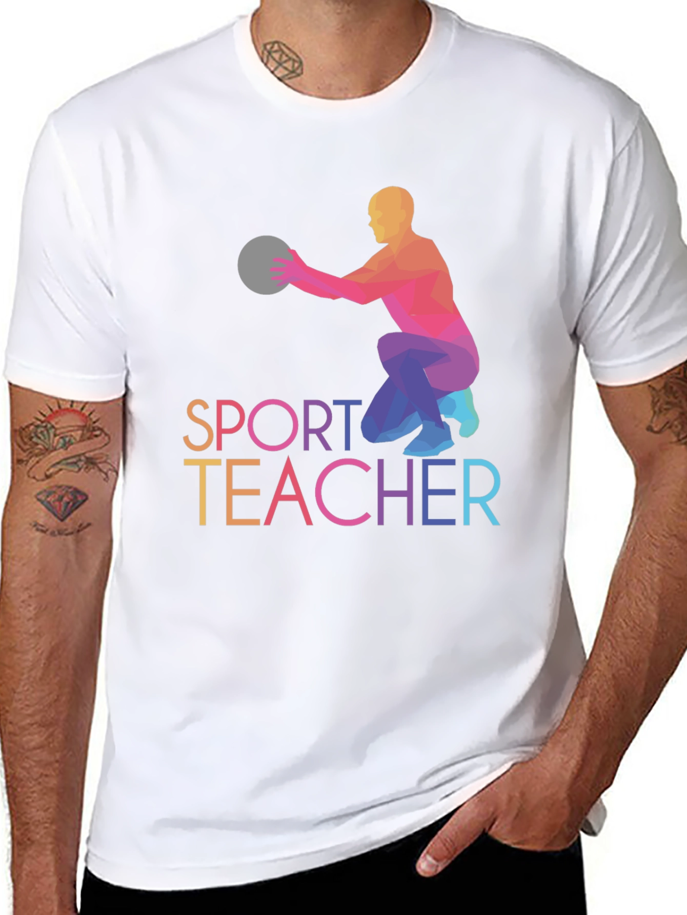 Sport Teacher T-shirt Black Graphic Tee