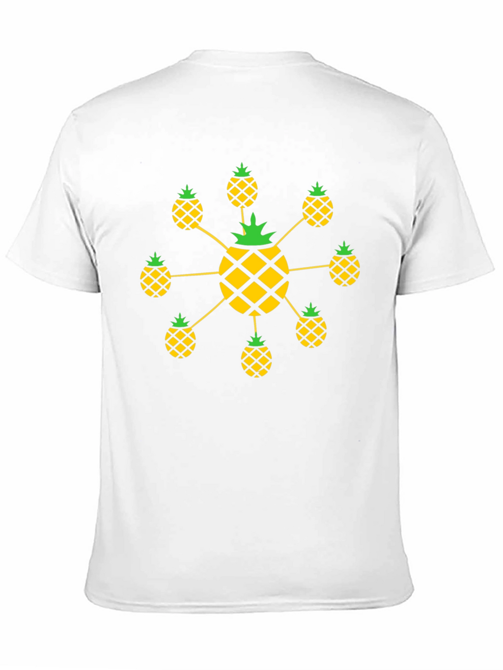 Pineapple Pattern Black T-Shirt