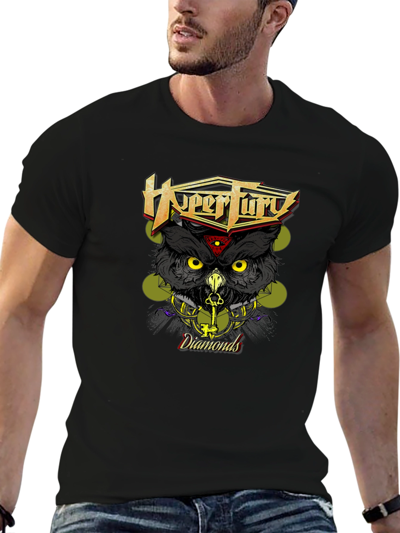 HyperFury Diamonds Owl Graphic T-Shirt