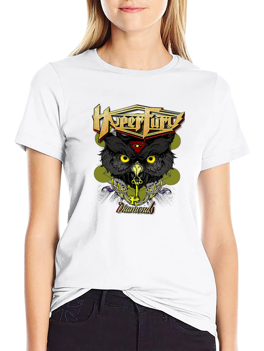 HyperFury Diamonds Owl Graphic T-Shirt