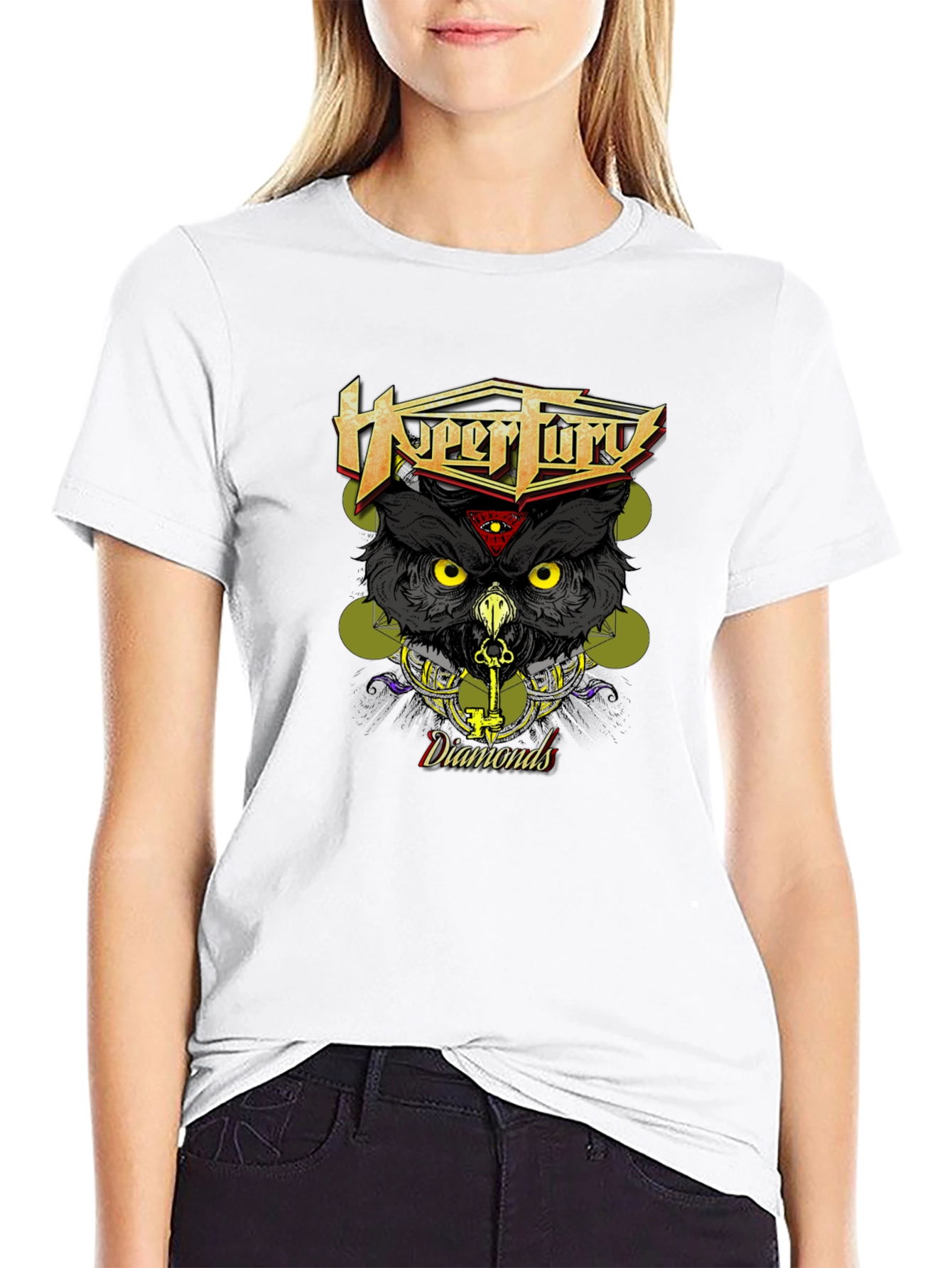 HyperFury Diamonds Owl Graphic T-Shirt