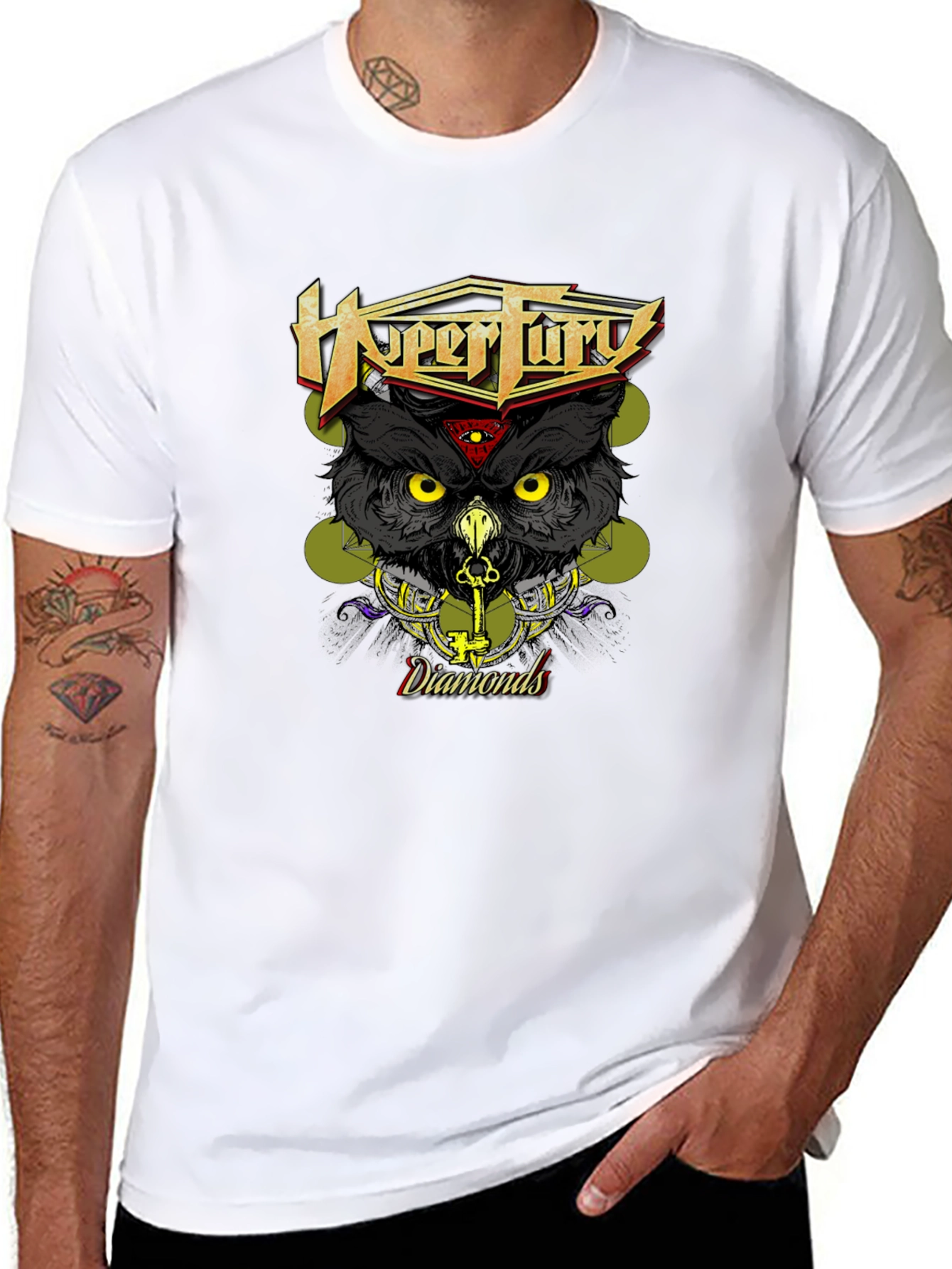 HyperFury Diamonds Owl Graphic T-Shirt