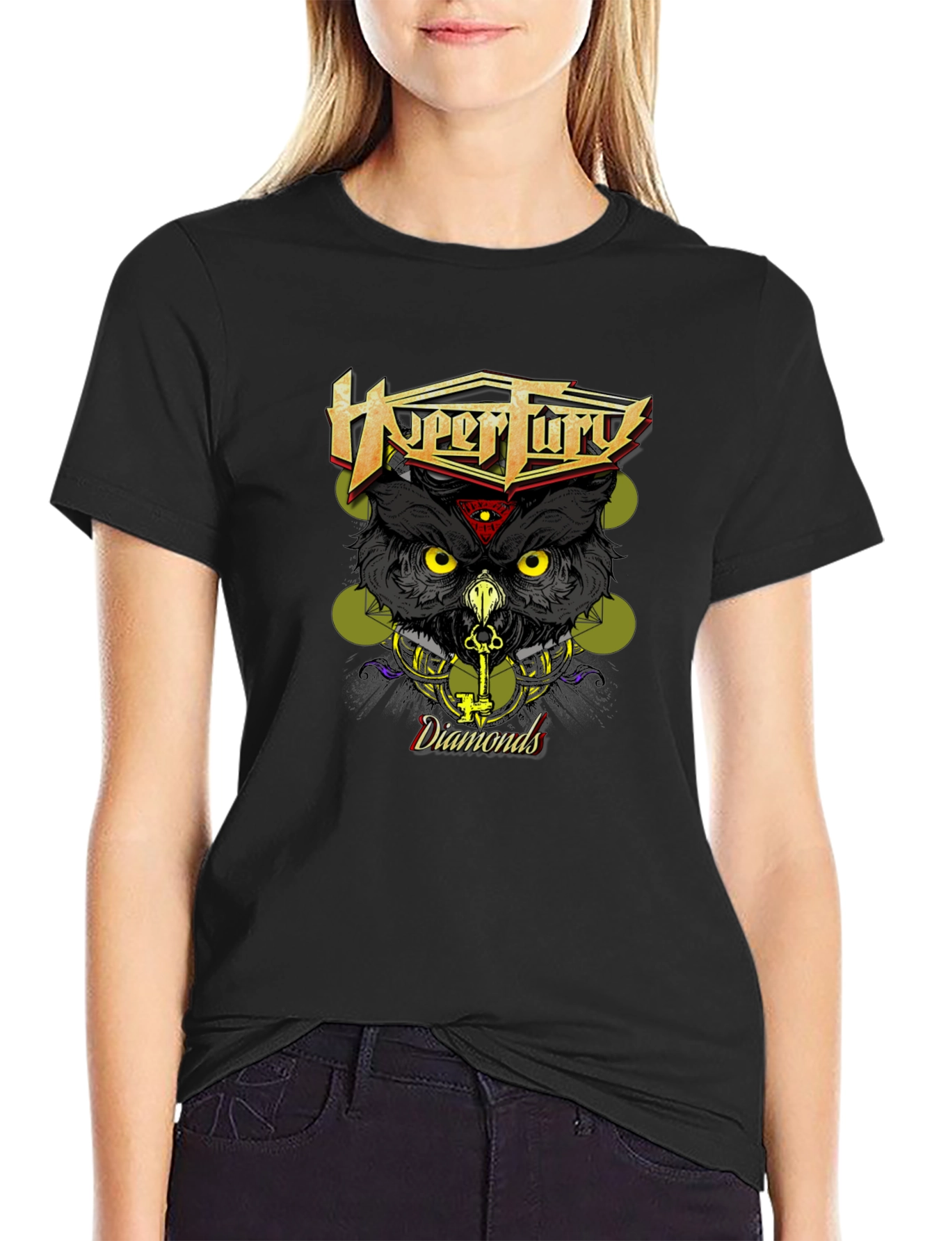 HyperFury Diamonds Owl Graphic T-Shirt