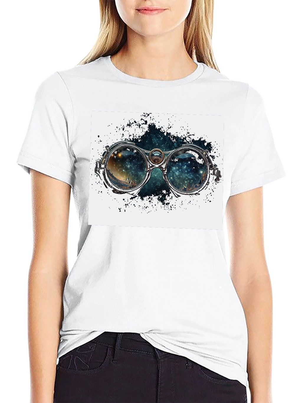 Nebula in Steampunk Goggles T-Shirt