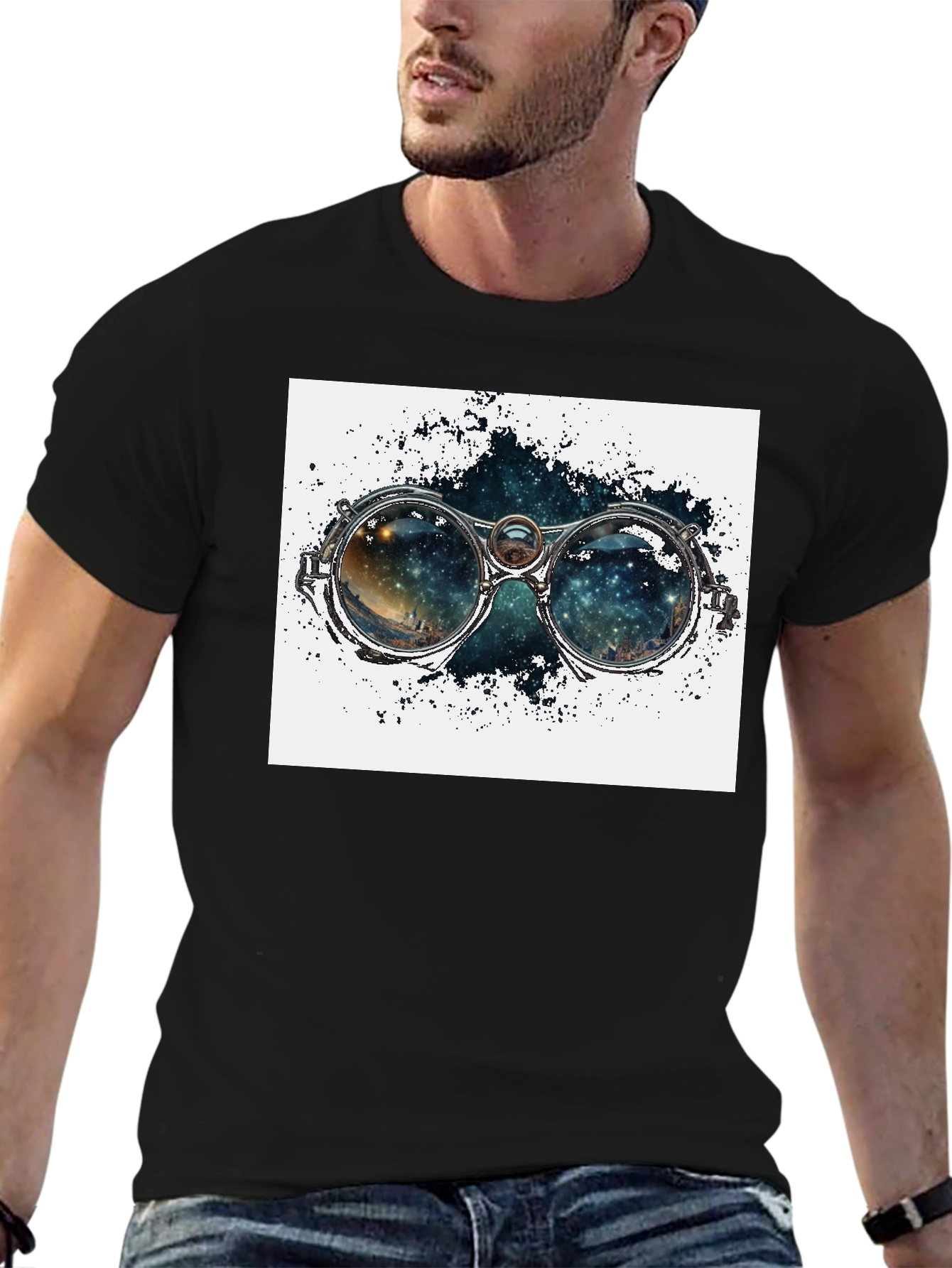 Nebula in Steampunk Goggles T-Shirt