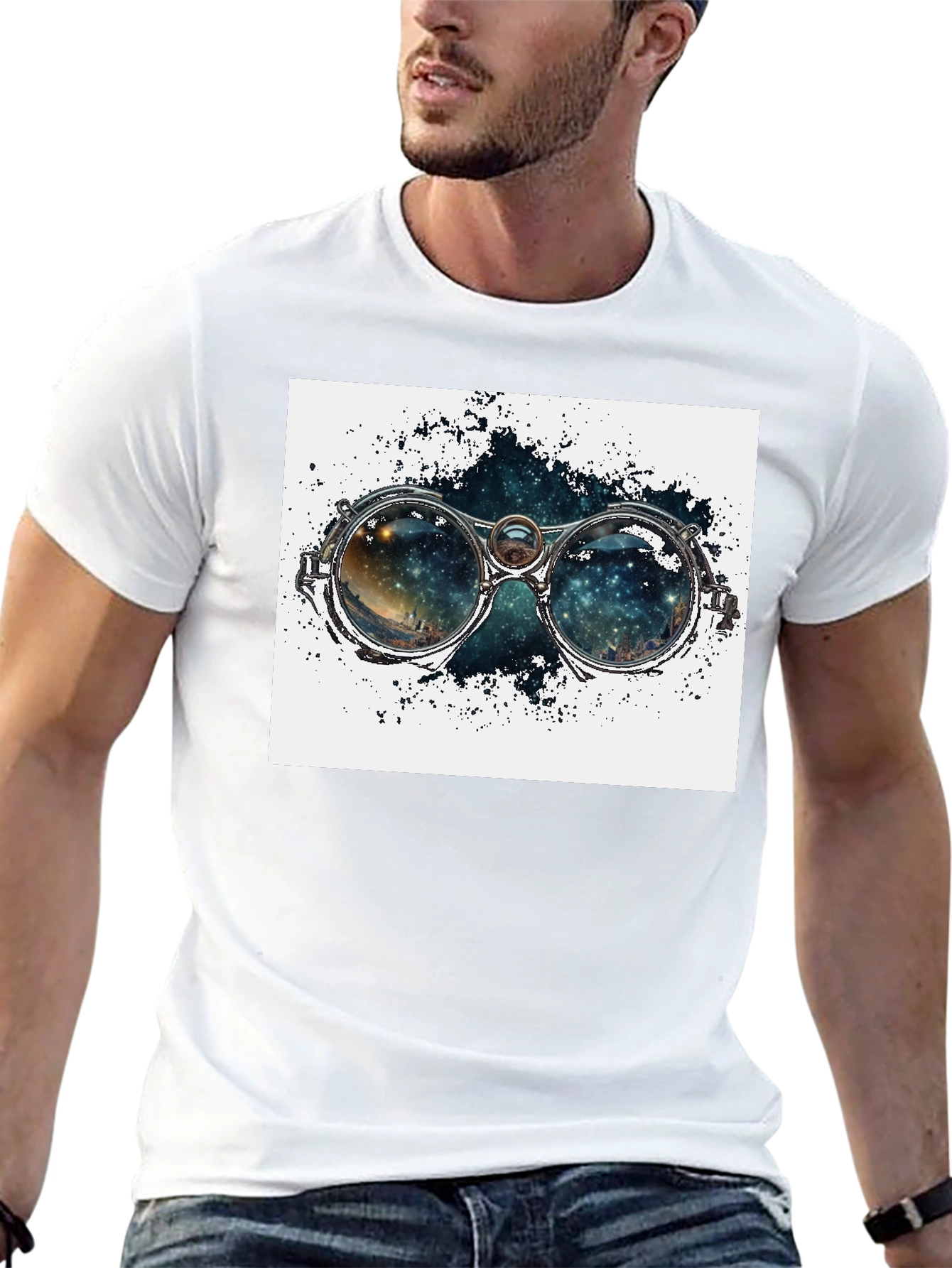 Nebula in Steampunk Goggles T-Shirt