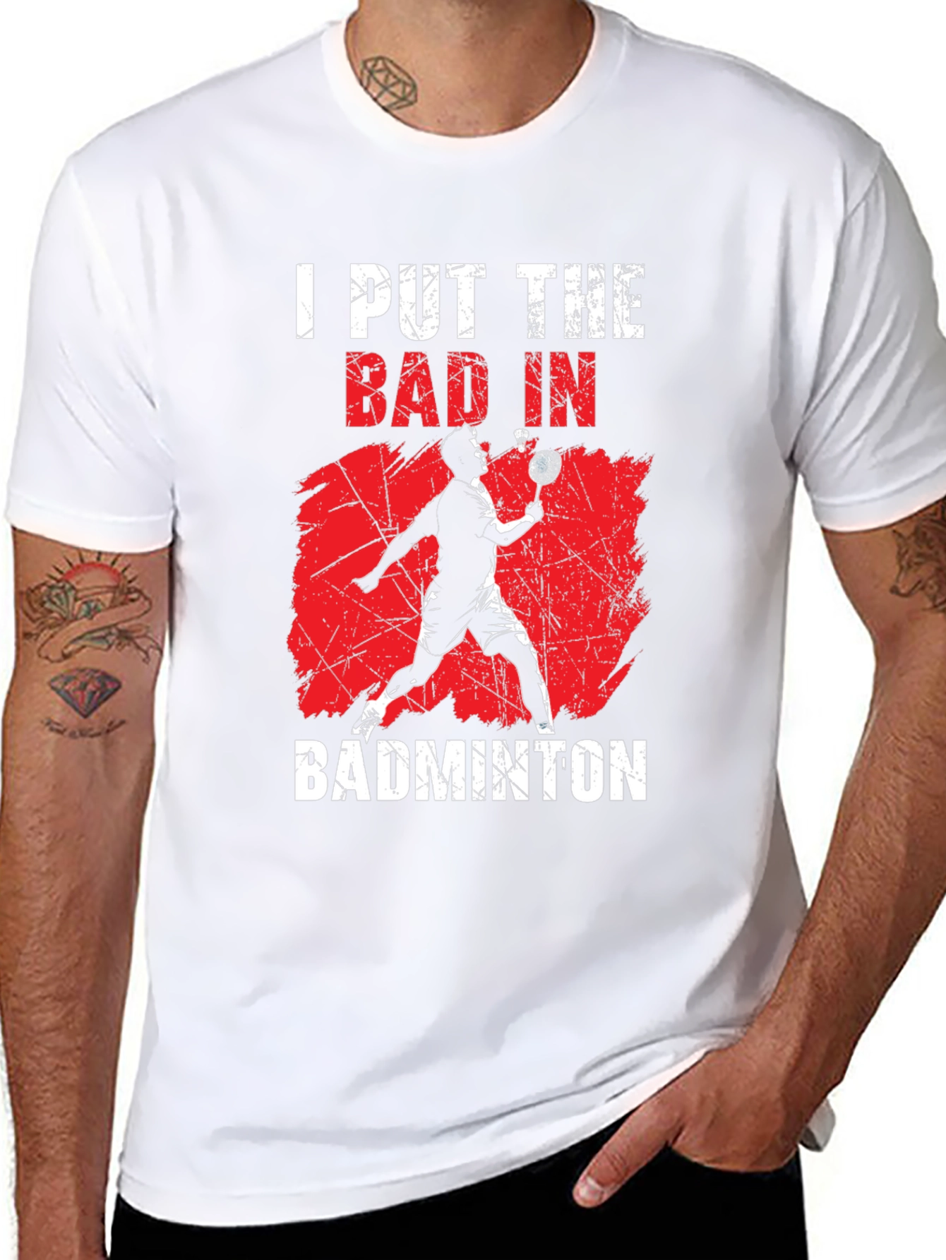 Badminton T-Shirt - I Put The Bad In Badminton