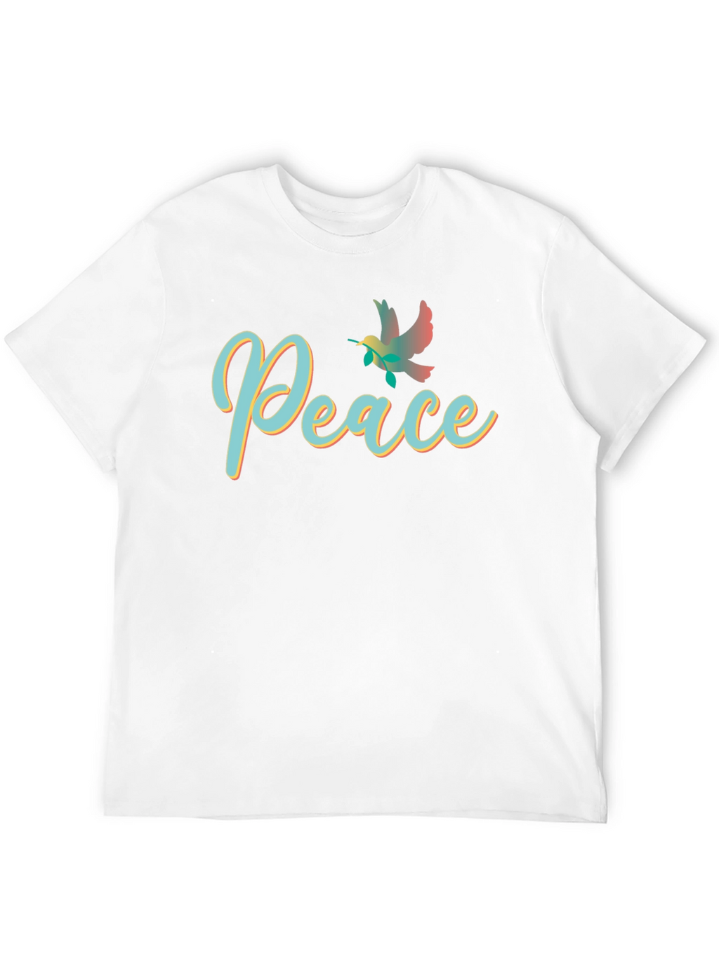 Peace Dove Graphic Black T-Shirt
