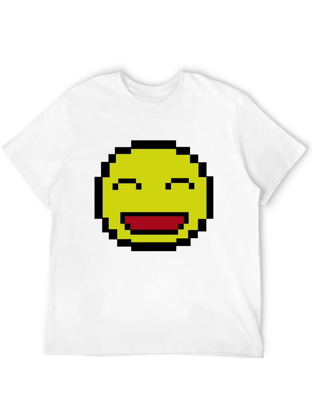 Pixel Smiley Face Graphic T-Shirt
