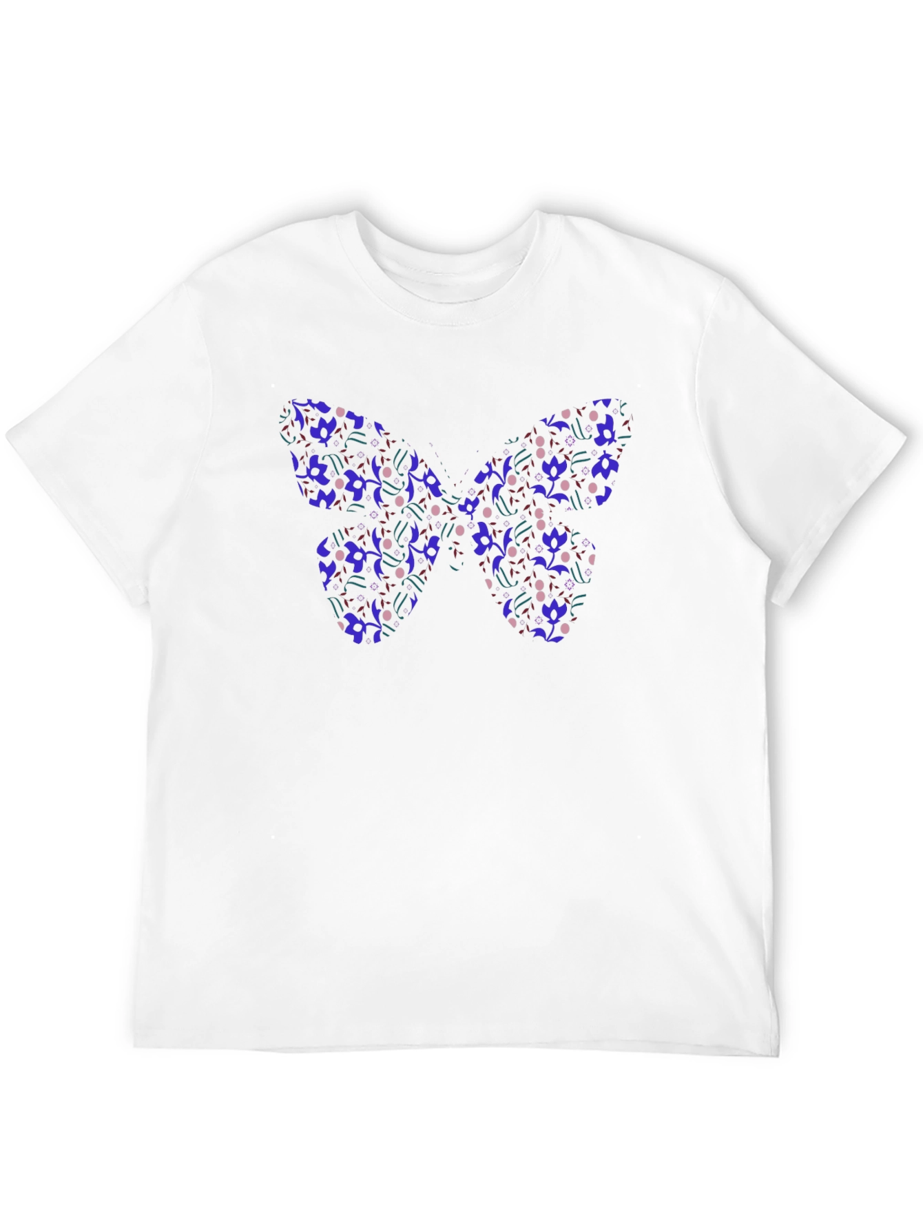 Butterfly Pattern Black T-Shirt