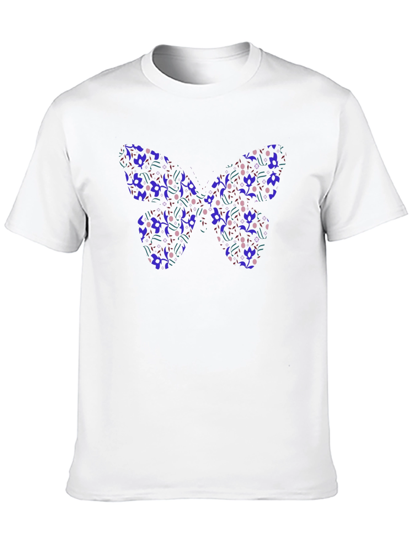Butterfly Pattern Black T-Shirt