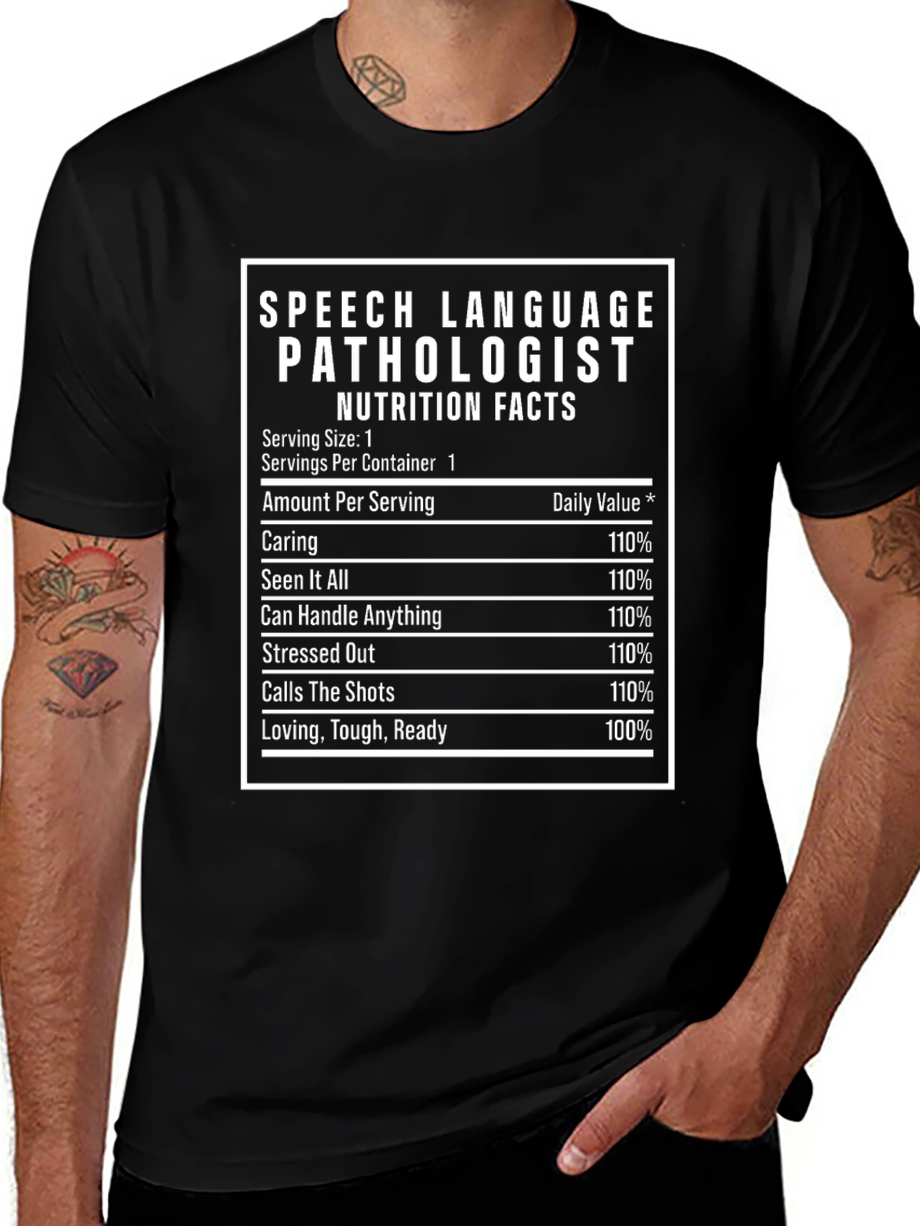 Speech Language Pathologist Nutrition Facts T-Shirt