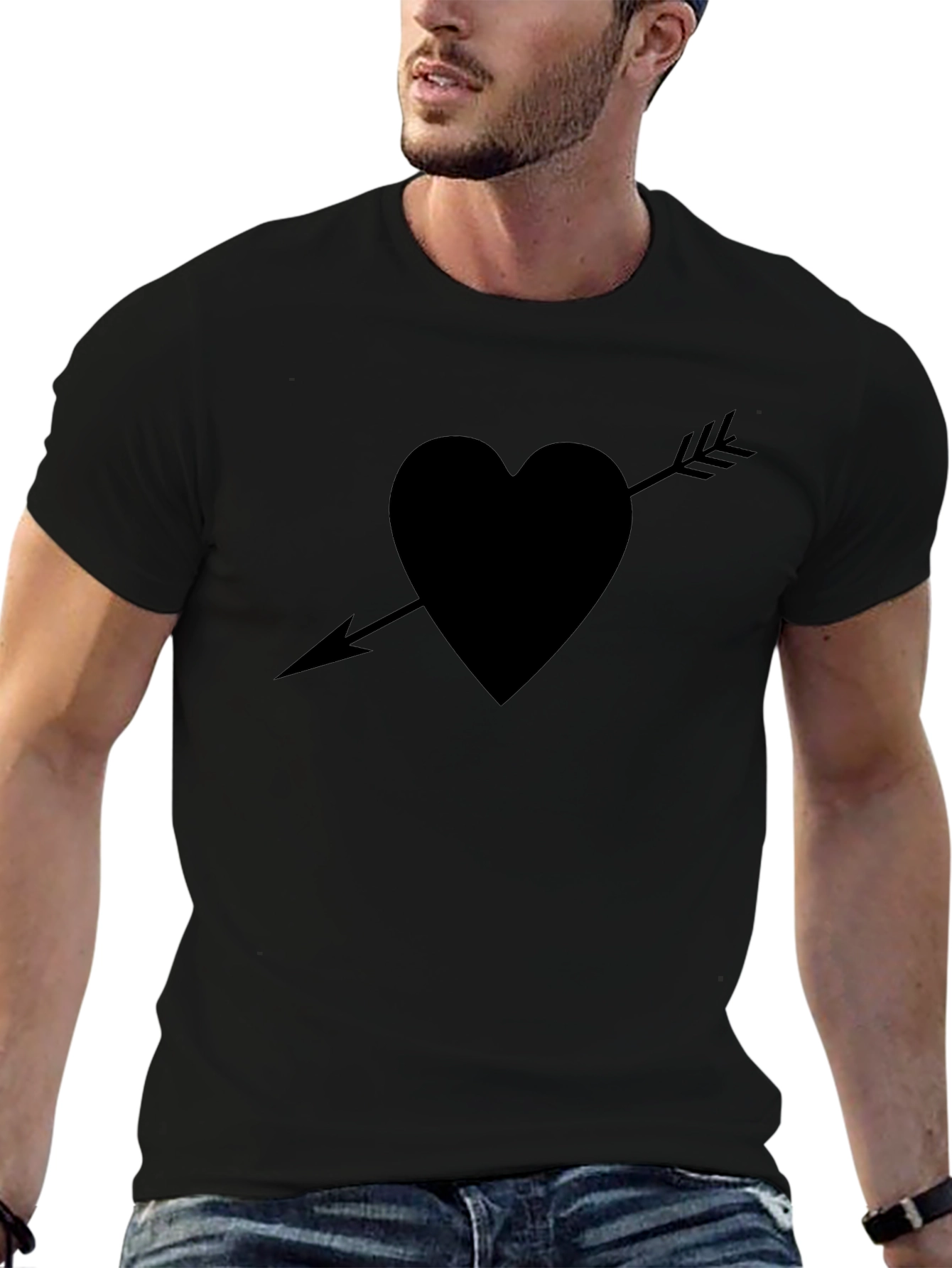 Heart Arrow Graphic Tee - Unisex Casual Shirt