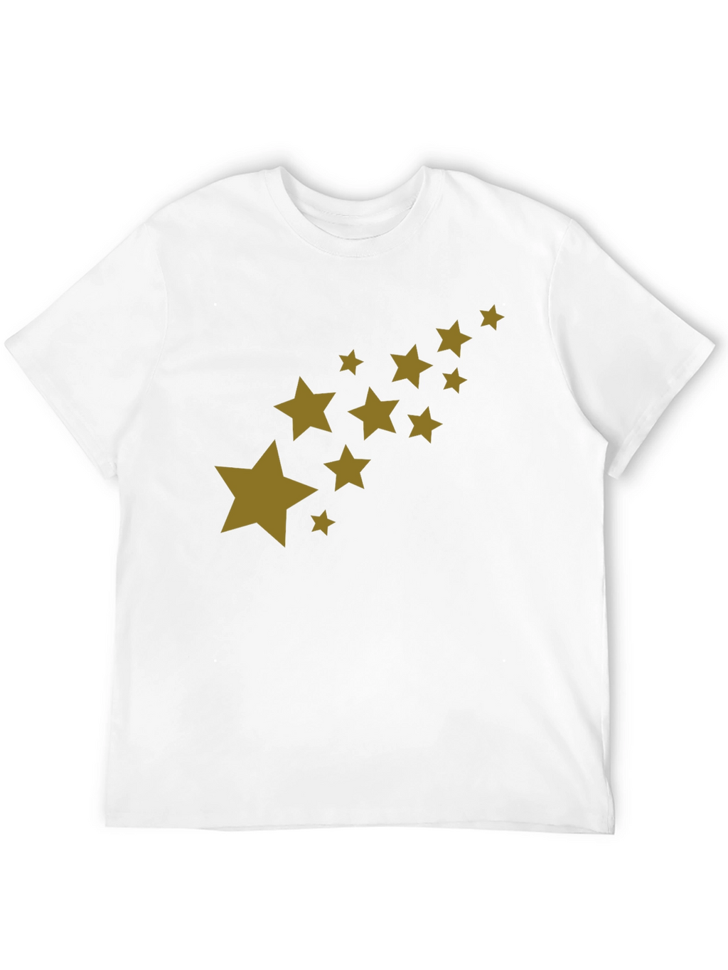 Mens Black T-Shirt with Star Graphic
