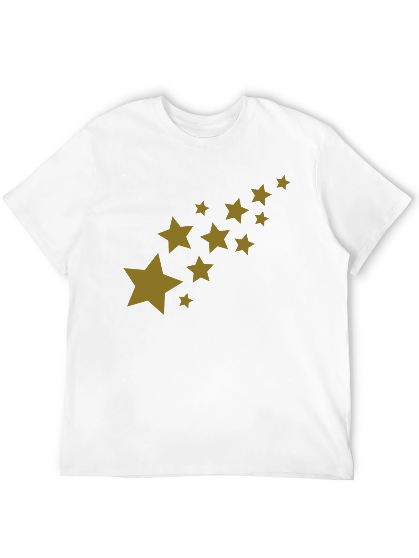 Mens Black T-Shirt with Star Graphic