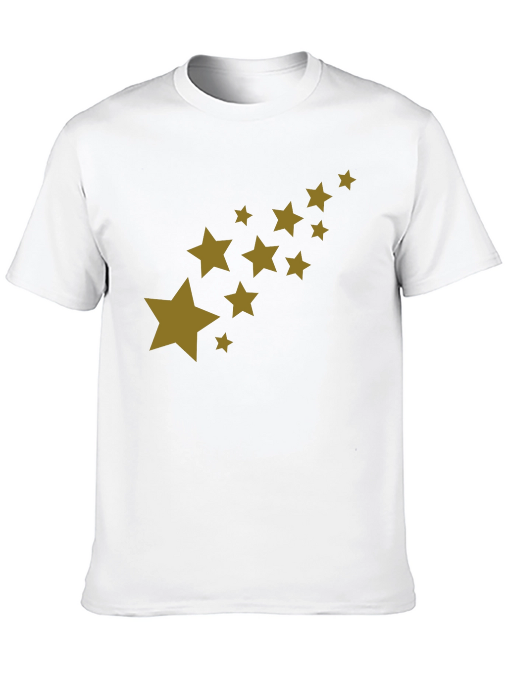 Mens Black T-Shirt with Star Graphic
