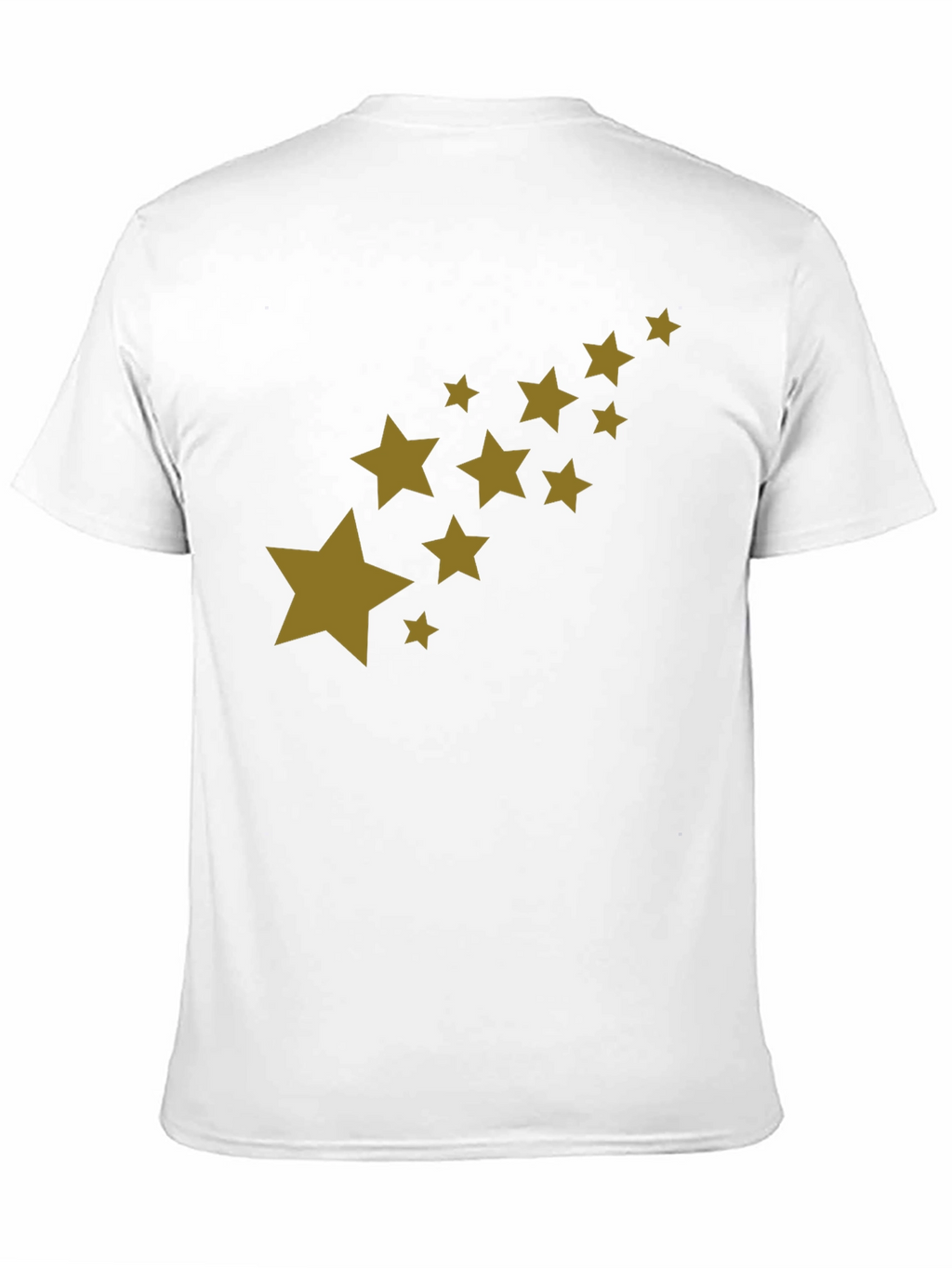 Mens Black T-Shirt with Star Graphic