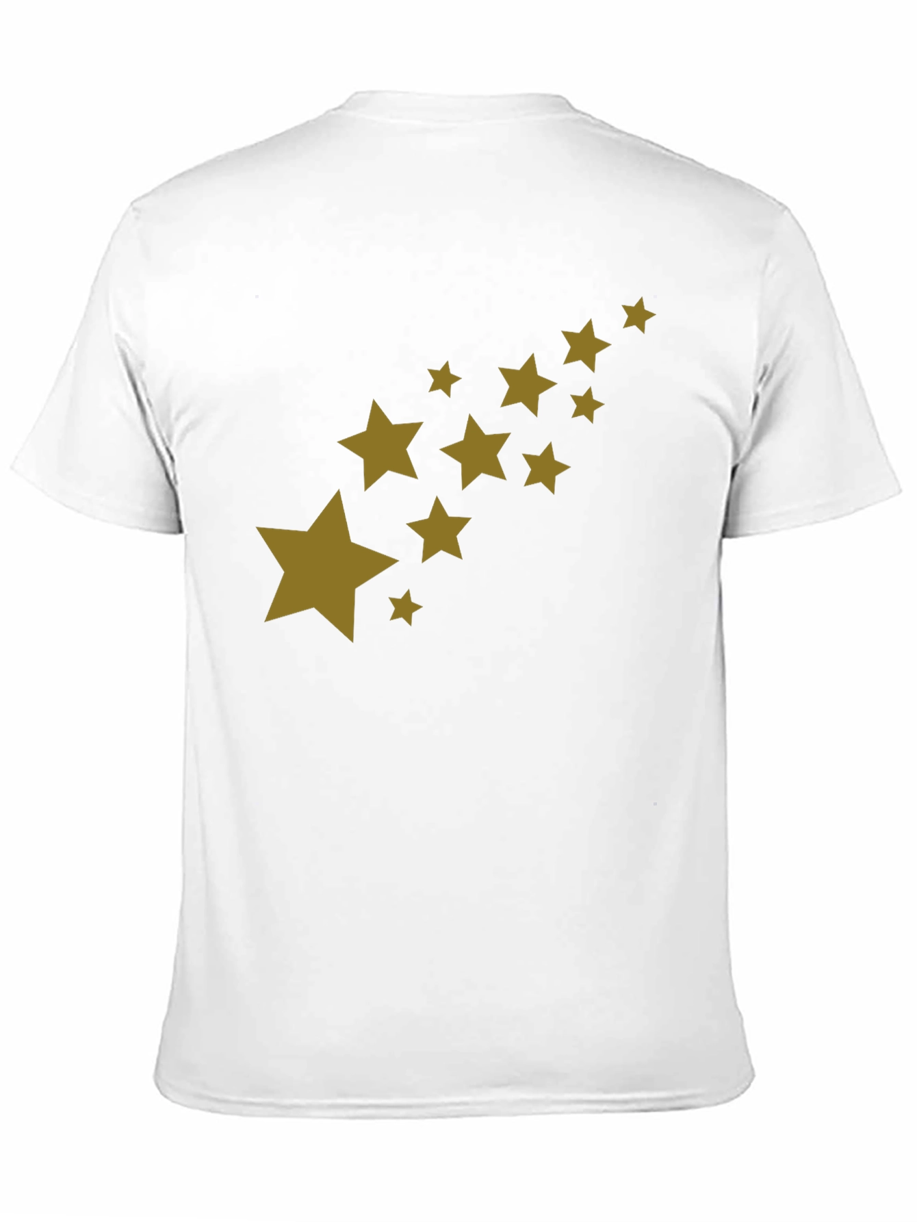 Mens Black T-Shirt with Star Graphic