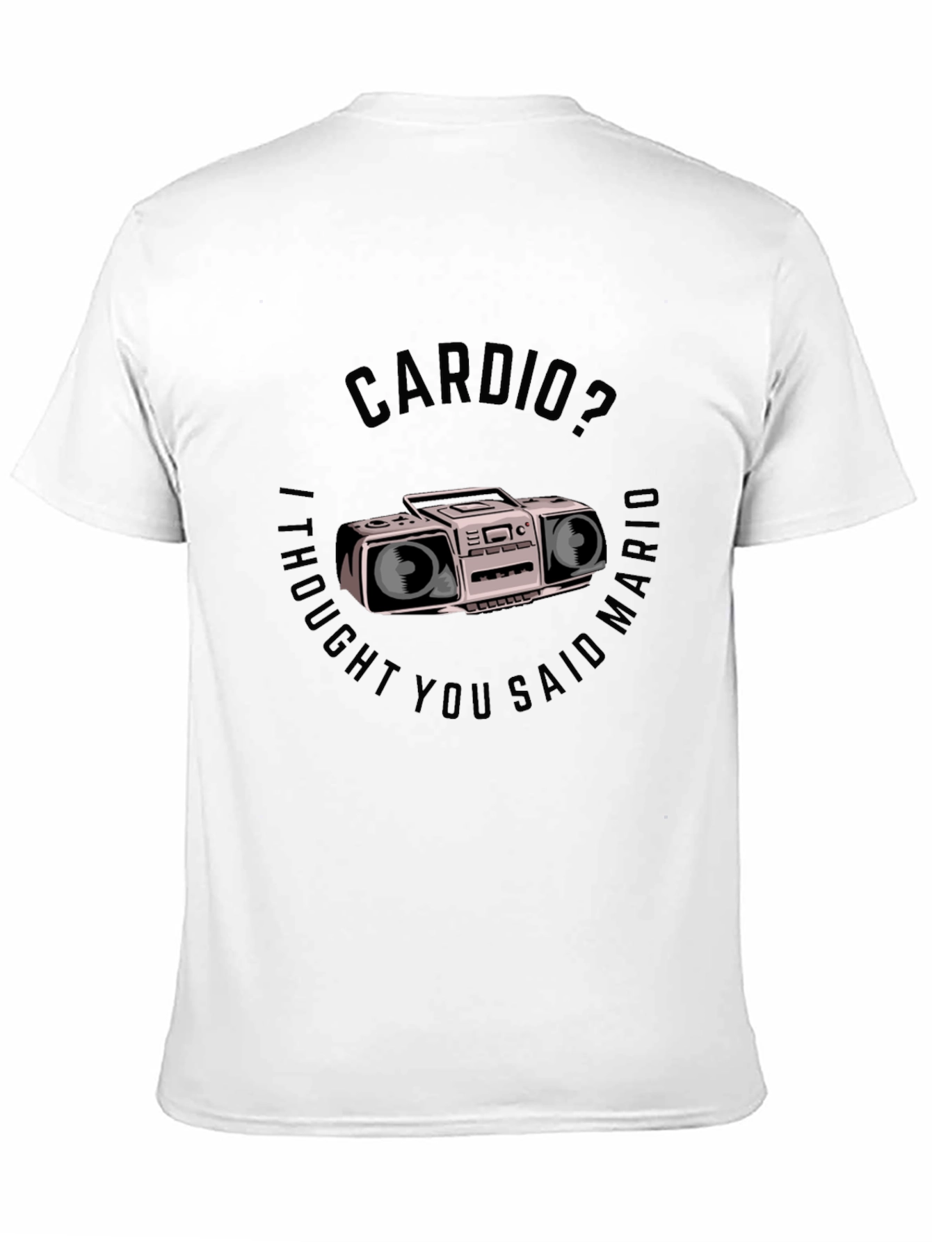 Cardio Mario T-Shirt - Funny Gym Workout Tee